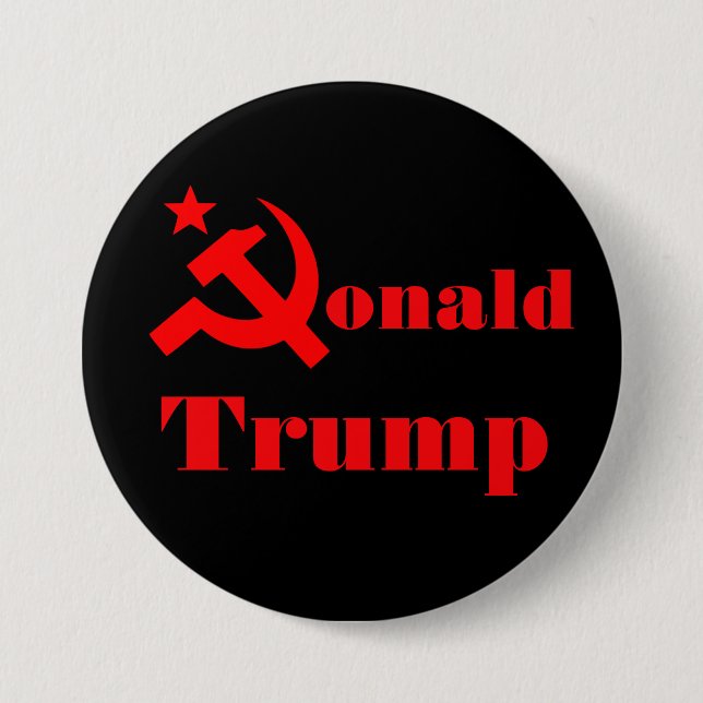 Hammer and sickle "Donald Trump" Button (Front)