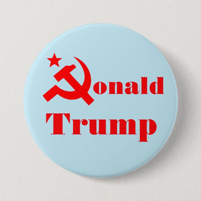 Hammer and sickle "Donald Trump" Pinback Button (Front)