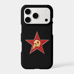 Hammer and sickle into the red star iPhone 17 pro case