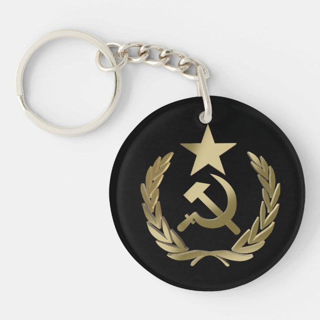 Hammer and sickle keychain (Front)