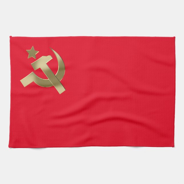 Hammer and sickle kitchen towel (Horizontal)