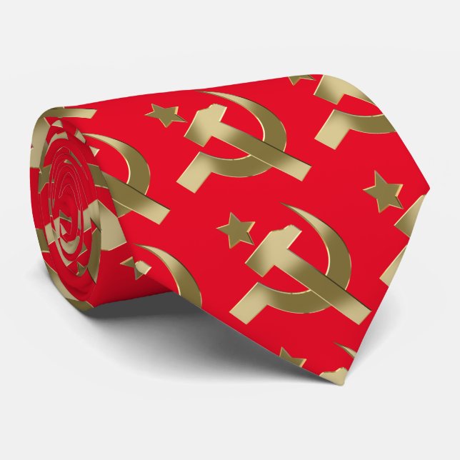 Hammer and sickle neck tie (Rolled)