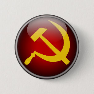 Hammer and Sickle Pinback Button