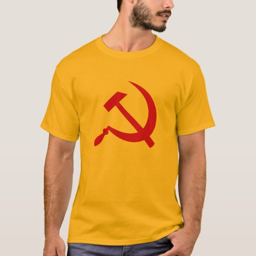 Hammer and sickle red mens t_shirt