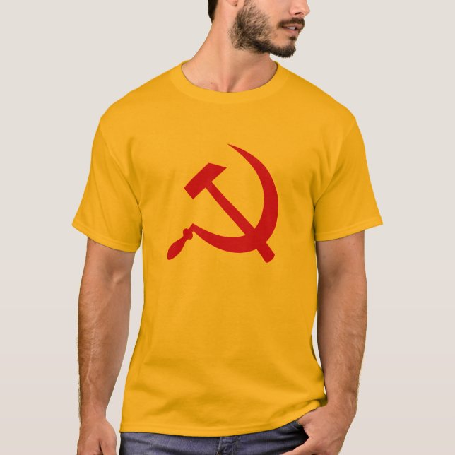Hammer and sickle (red) men's t-shirt (Front)