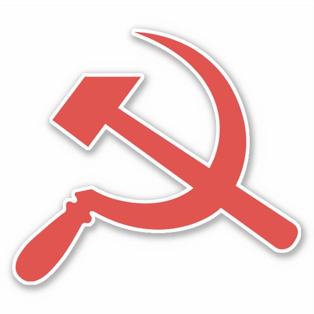 Hammer and Sickle (Red) Sticker (Front)