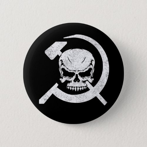 Hammer and Sickle with Skull Button