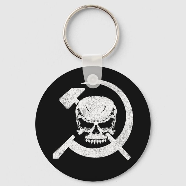 Hammer and Sickle with Skull Keychain (Front)