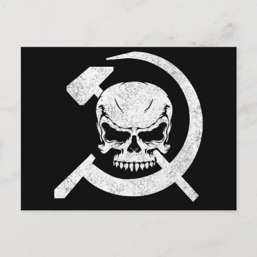 Hammer and Sickle with Skull Postcard