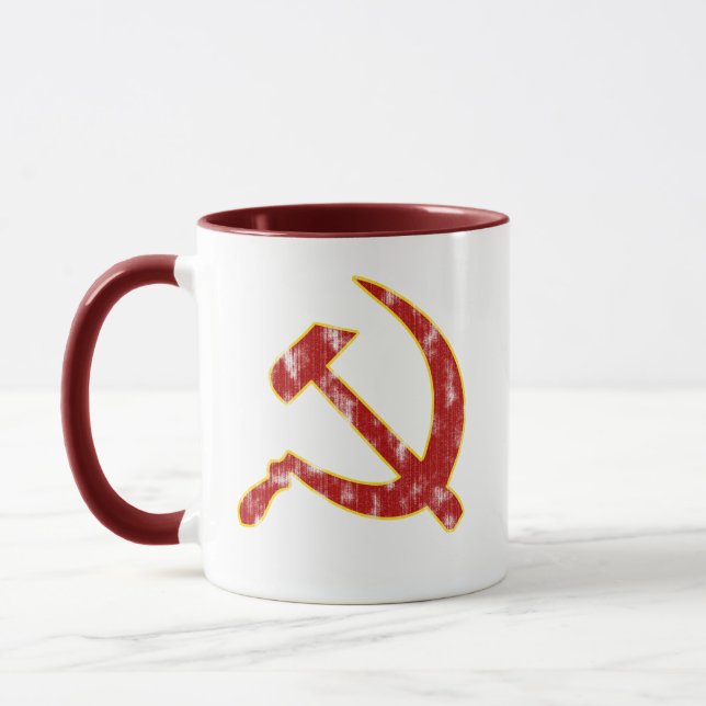 Hammer and Sickle (worn look) Mug (Left)