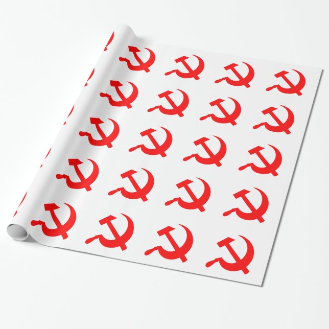 Hammer and Sickle Wrapping Paper (Unrolled)