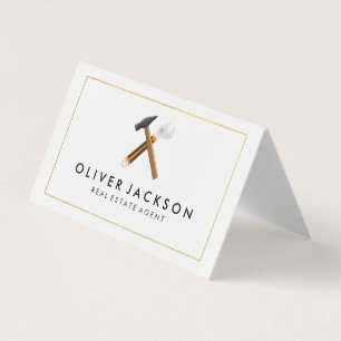Hammer and Wrench Construction Business Card