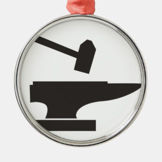 Hammer & Anvil Metal Ornament