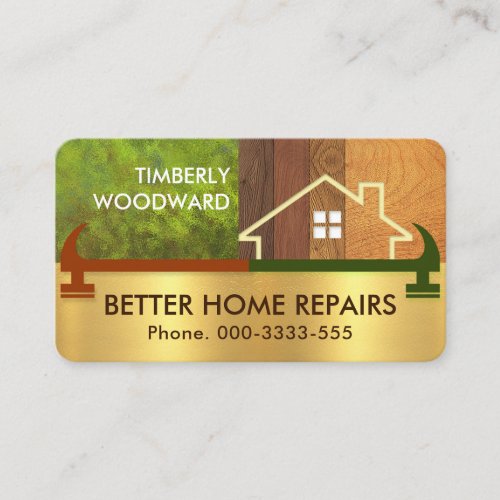 Hammer Border Timber Home Landscape Business Card