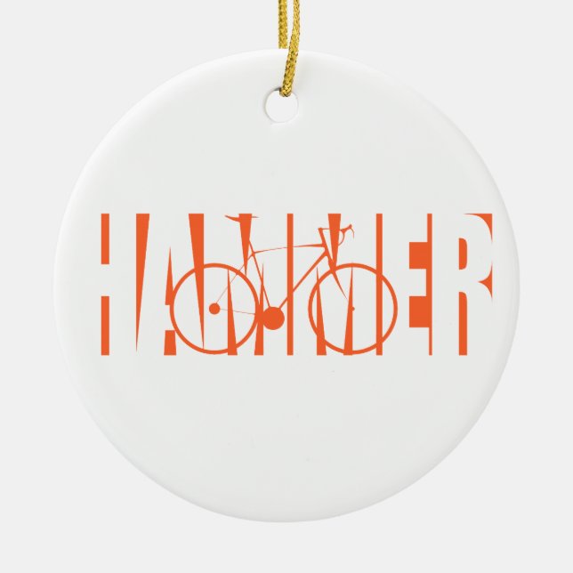 Hammer Ceramic Ornament (Front)