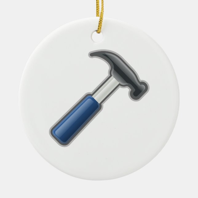 Hammer Ceramic Ornament (Front)