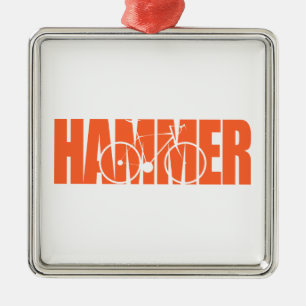 Hammer Cycling Metal Ornament