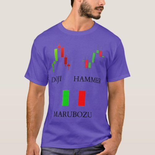 Hammer Doji Marubozu Trading Candlestick Pattern T_Shirt