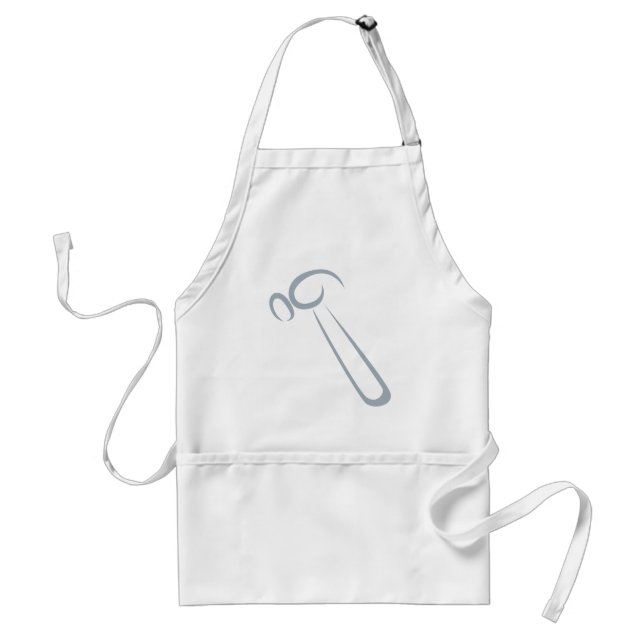 Hammer for Carpenter’s Logo in Swish Drawing Style Adult Apron (Front)