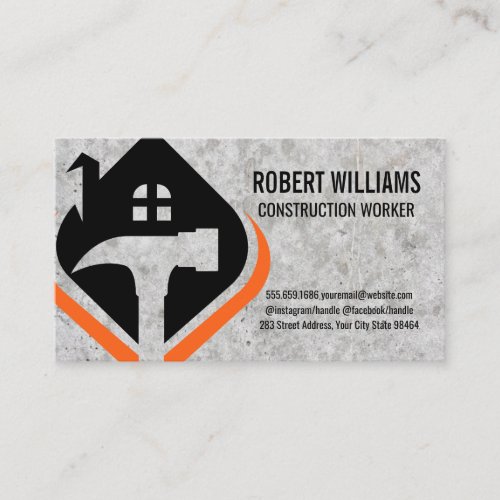 Hammer House Logo  Concrete Appointment Card