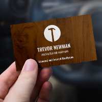 Hammer Logo Construction Handyman Carpenter