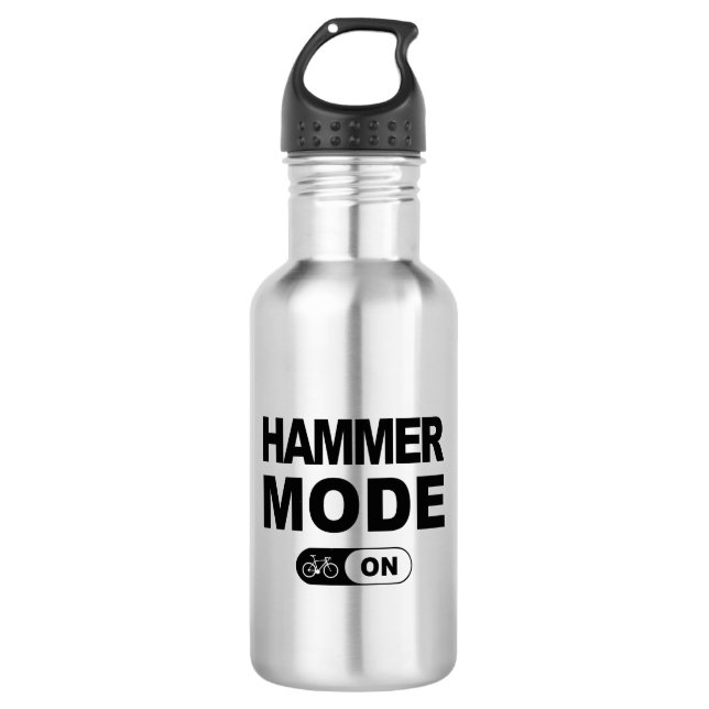 Hammer Mode On Stainless Steel Water Bottle (Front)