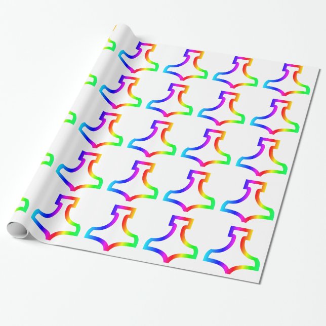 Hammer Of Thor Wrapping Paper (Unrolled)