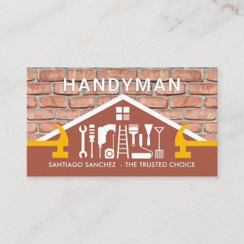 Hammer Rooftop Handyman Fix-It Tool Business Card
