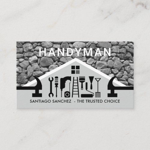 Hammer Rooftop Handyman Fix-It Tool Business Card