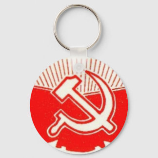 Hammer, Sickle, and Red Flags Keychain