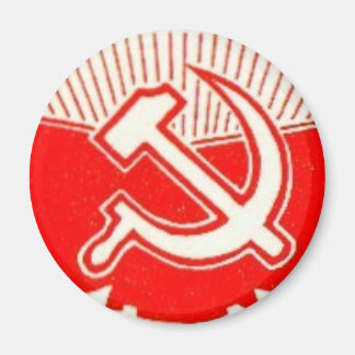 Hammer, Sickle, and Red Flags Magnet