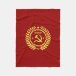 Hammer &amp; Sickle Cccp Badge Blankets at Zazzle