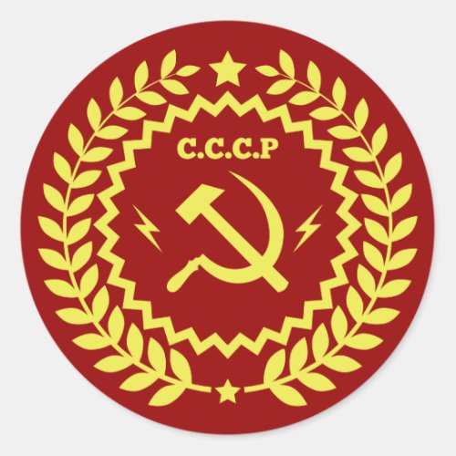Hammer  Sickle CCCP Badge Stickers