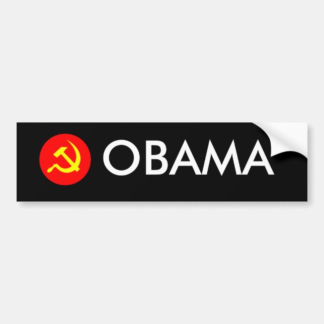 Hammer & Sickle Obama Bumper Sticker (Front)