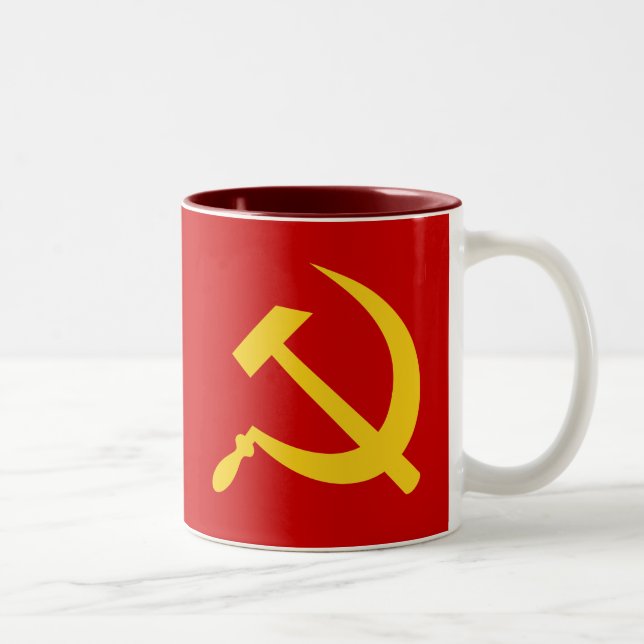 Hammer & sickle (yellow) mug (Right)