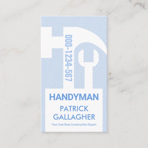 Hammer Spanner Silhouette Handyman Tools Business Card