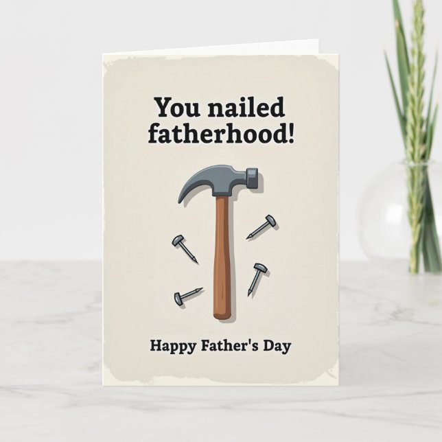 Hammer Theme Fathers Day Card (Front)
