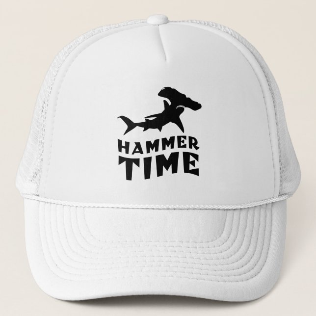 Hammer Time | Design For Hammerhead Shark Lovers Trucker Hat (Front)
