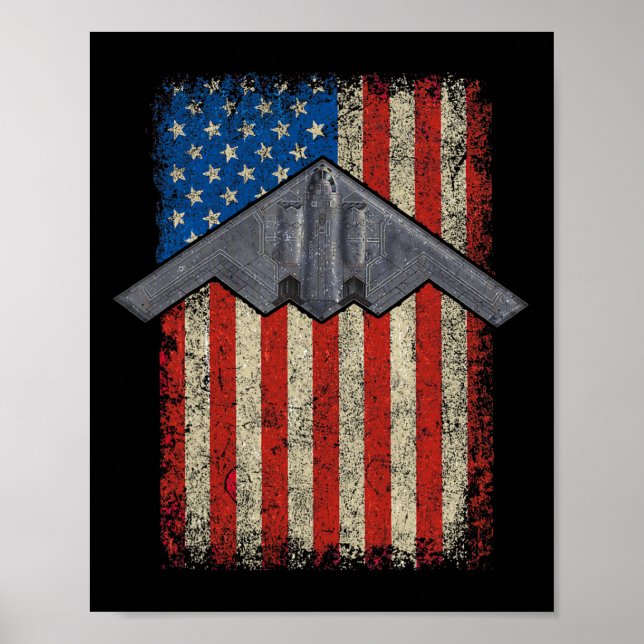 Hammer Time Stealth B-2 Military Midnight Aircraft Poster (Front)