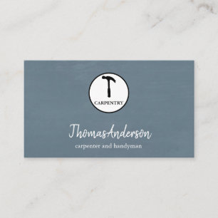 Hammer Wooden Carpenter Construction Business Card