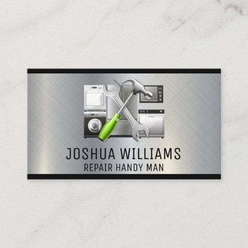Hammer Wrench  Appliances Metal  Business Card