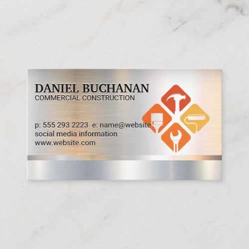 Hammer Wrench Logo | Builder Tools  Business Card