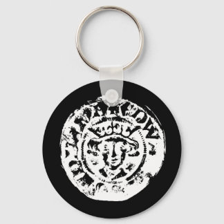 Hammered coin keyring, metal detecting gift keychain