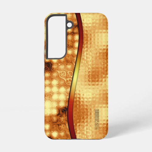 Hammered Copper and Wave Pattern Samsung Galaxy S22 Case