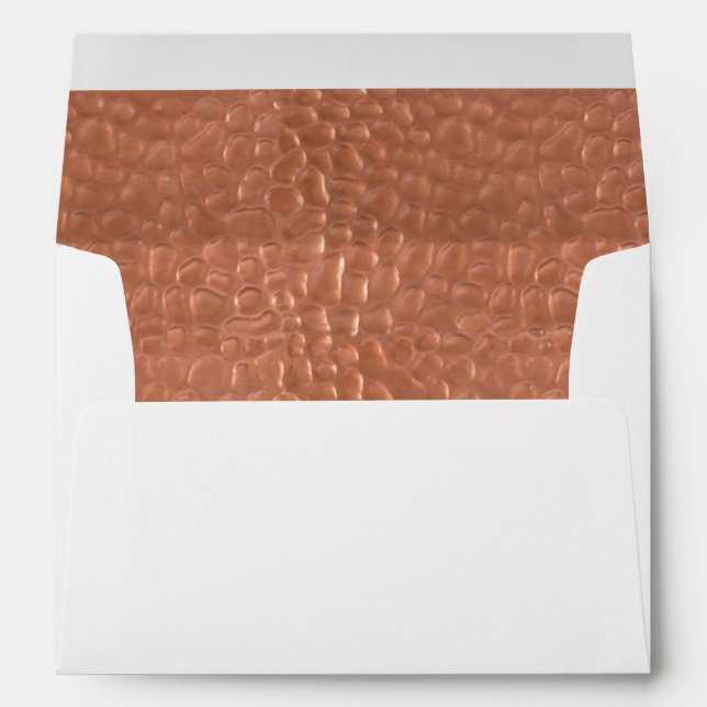 Hammered copper-look design envelope (Back (Bottom))