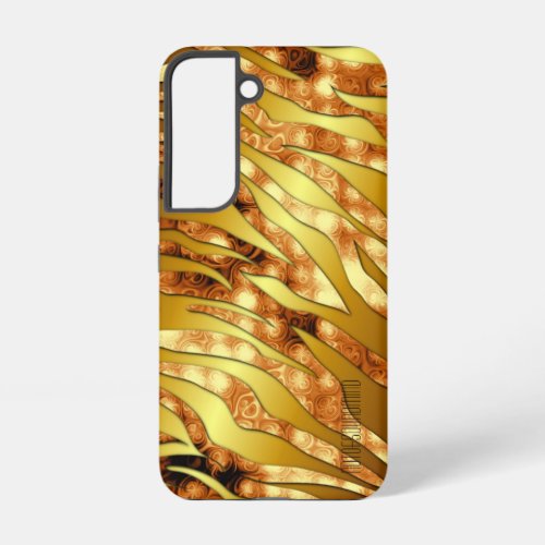 Hammered Copper Zebra Pattern Samsung Galaxy S22 Case