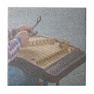 HAMMERED DULCIMER CERAMIC TILE