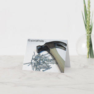 Hammered & Nailed birthday notecard