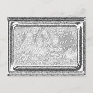 Hammered Silver Frame Photo Template Greeting Postcard