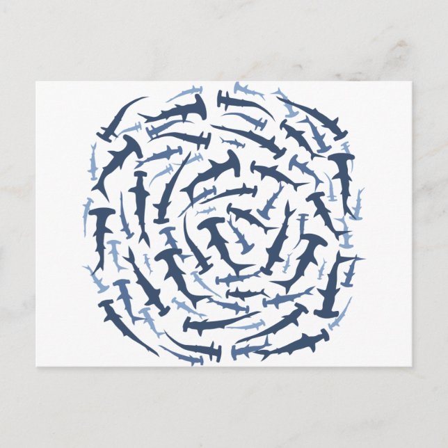 hammerhai hammerhead shark scuba diving postcard (Front)